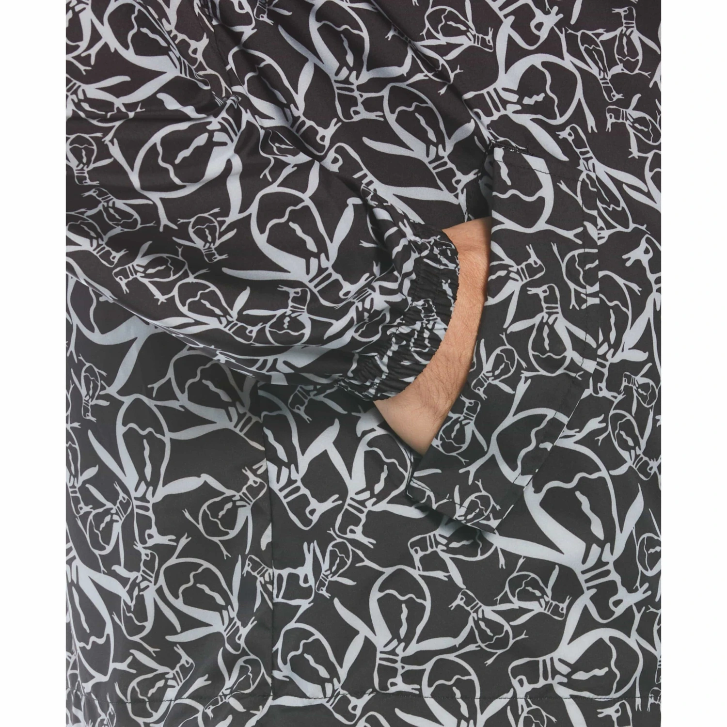 Original Penguin 1/4 Zip Penguin Print Golf Windbreaker Jacket 3 Original Penguin 1/4 Zip Penguin Print Golf Windbreaker Jacket - Image 3