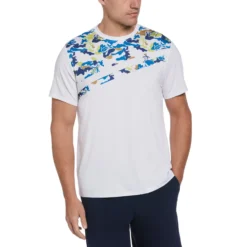 Original Penguin Asymmetric Camo Print Tennis Tee