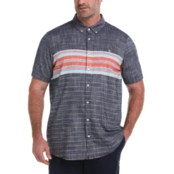 Original Penguin Big & Tall Engineered Chest Stripe Shirt