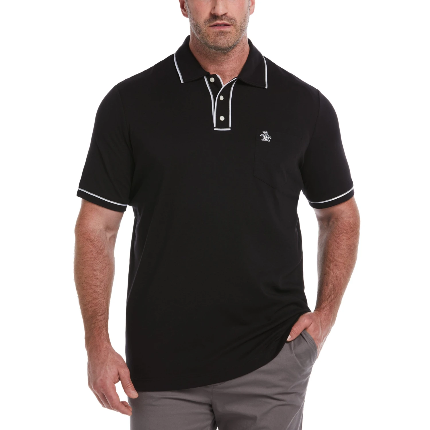 Original Penguin Big & Tall Organic Cotton 3D Earl™ Polo 1 Original Penguin Big & Tall Organic Cotton 3D Earl™ Polo