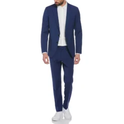 Original Penguin Blue Glen Plaid Wool Blend Two-Piece Suit