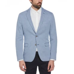 Original Penguin Blue Herringbone Knit Blazer