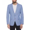 Original Penguin Blue Plaid Linen Blend Chambray Blazer