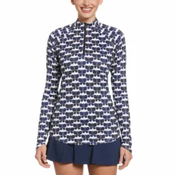 Original Penguin Butterfly Print Sun Protection Tennis Shirt