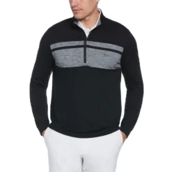 Original Penguin Color Block 1/4 Zip Golf Sweater
