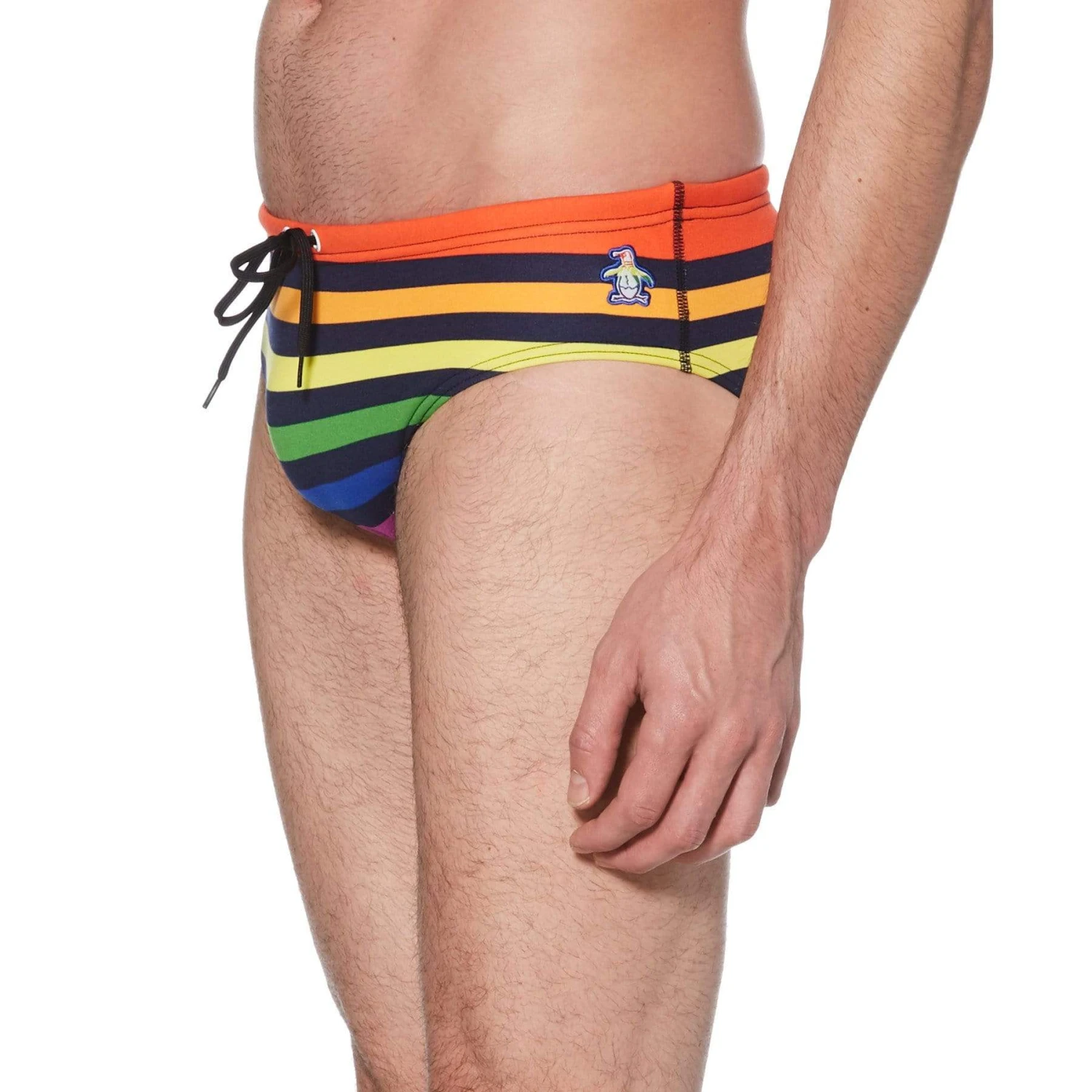 Original Penguin Pride Rainbow Stripe Swim Brief 3 Original Penguin Pride Rainbow Stripe Swim Brief - Image 3