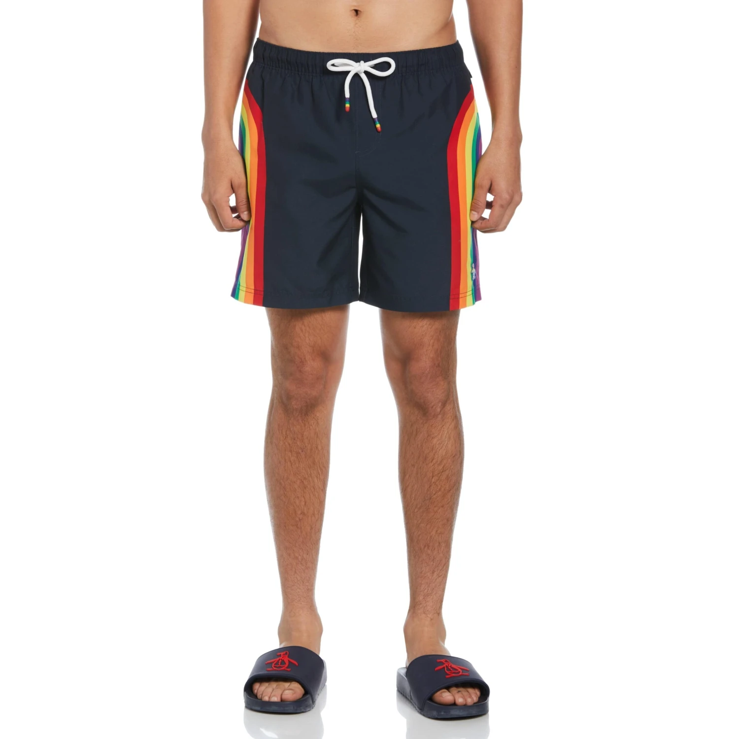 Original Penguin Rainbow Pride Swim Shorts 2 Original Penguin Rainbow Pride Swim Shorts - Image 2