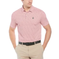 Original Penguin Short Sleeve All-Over Heritage Geo Print Polo