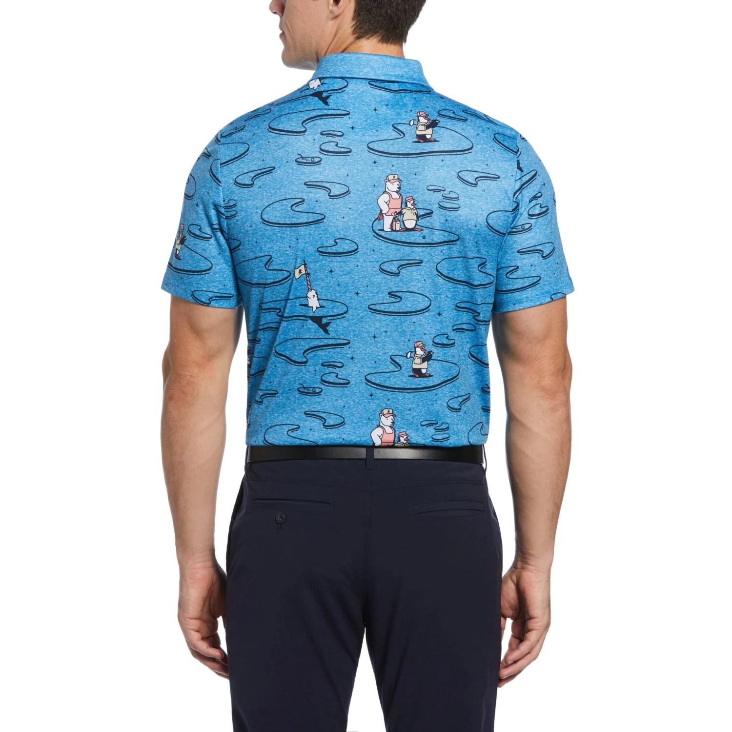 Original Penguin Short Sleeve All Over Polar Pete Print Oxford Polo 2 Original Penguin Short Sleeve All Over Polar Pete Print Oxford Polo - Image 2