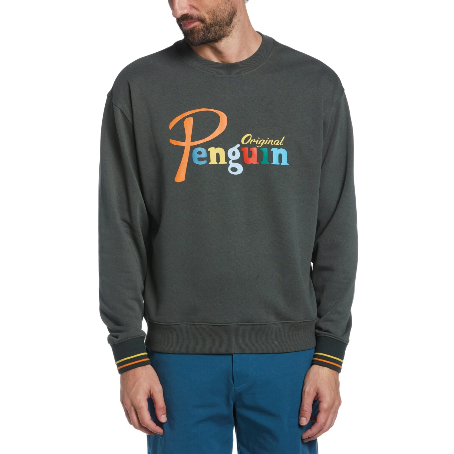 Original Penguin Tipped Penguin Fleece Crew 1 Original Penguin Tipped Penguin Fleece Crew