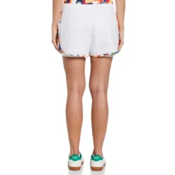Original Penguin Women's 3" Printed Trim Stretch Tennis Shorts -Original Penguin Womens 3 Printed Trim Stretch Tennis Shorts Original Penguin 3 scaled