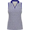 Original Penguin Women's Abstract Printed V-Neck Golf Top