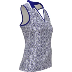 Original Penguin Women's Abstract Printed V-Neck Golf Top -Original Penguin Womens Abstract Printed V Neck Golf Top Original Penguin 3 scaled