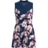 Original Penguin Women's Floral Print Tennis Dress With Mesh Yoke