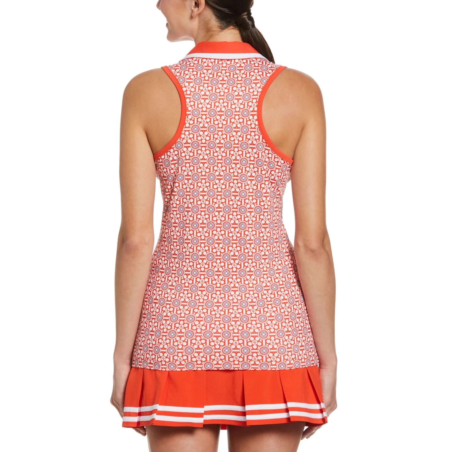 Original Penguin Women's Geometric Print V-Neck Golf Polo 2 Original Penguin Women's Geometric Print V-Neck Golf Polo - Image 2