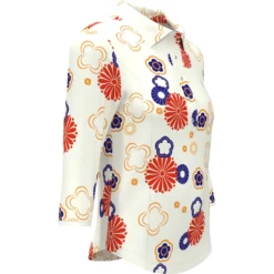 Original Penguin Women's Retro Floral Printed Golf Polo -Original Penguin Womens Retro Floral Printed Golf Polo Original Penguin 3 scaled